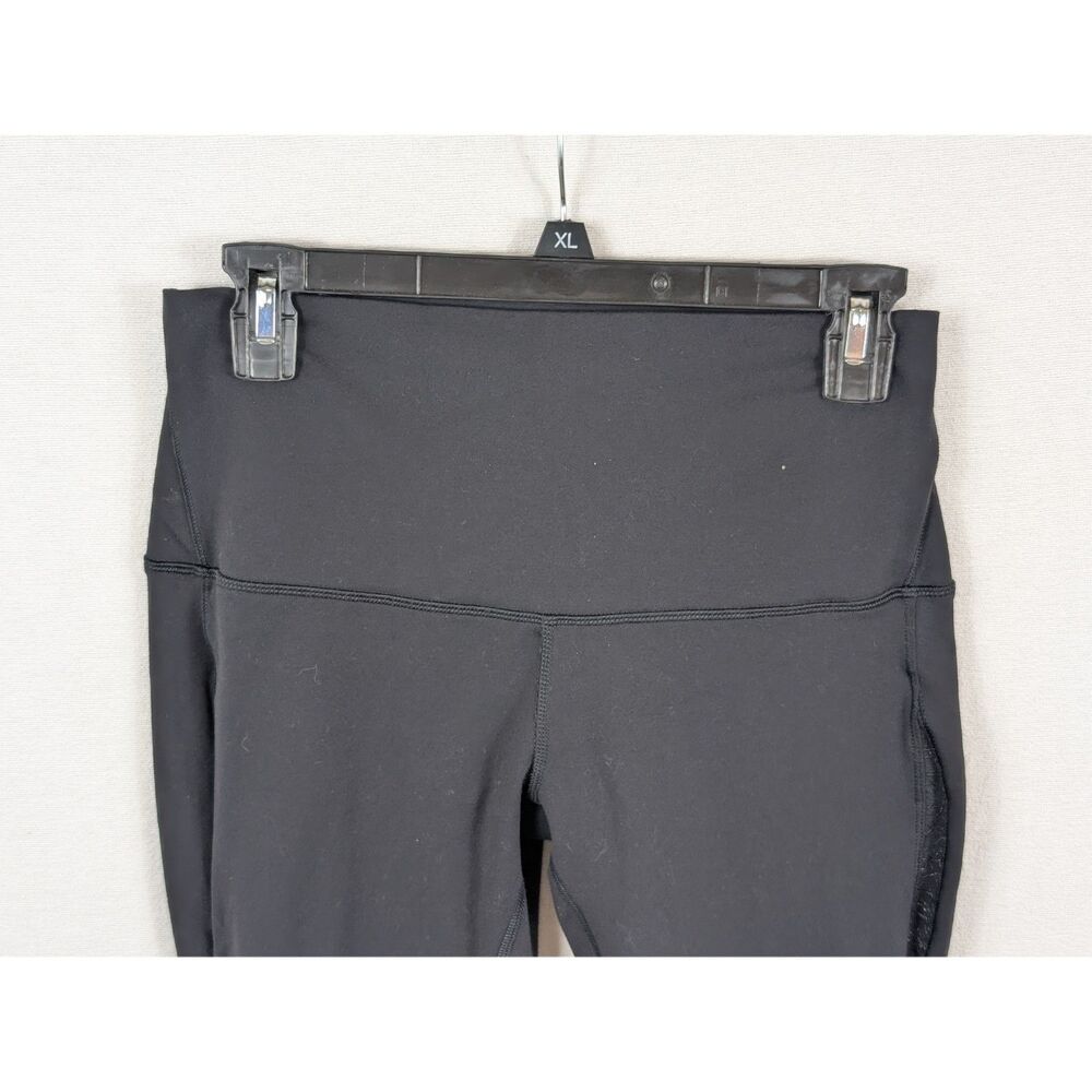 Lululemon High Waisted Mesh Calf Leggings Black Women's Size 8 - Picture 2 of 13